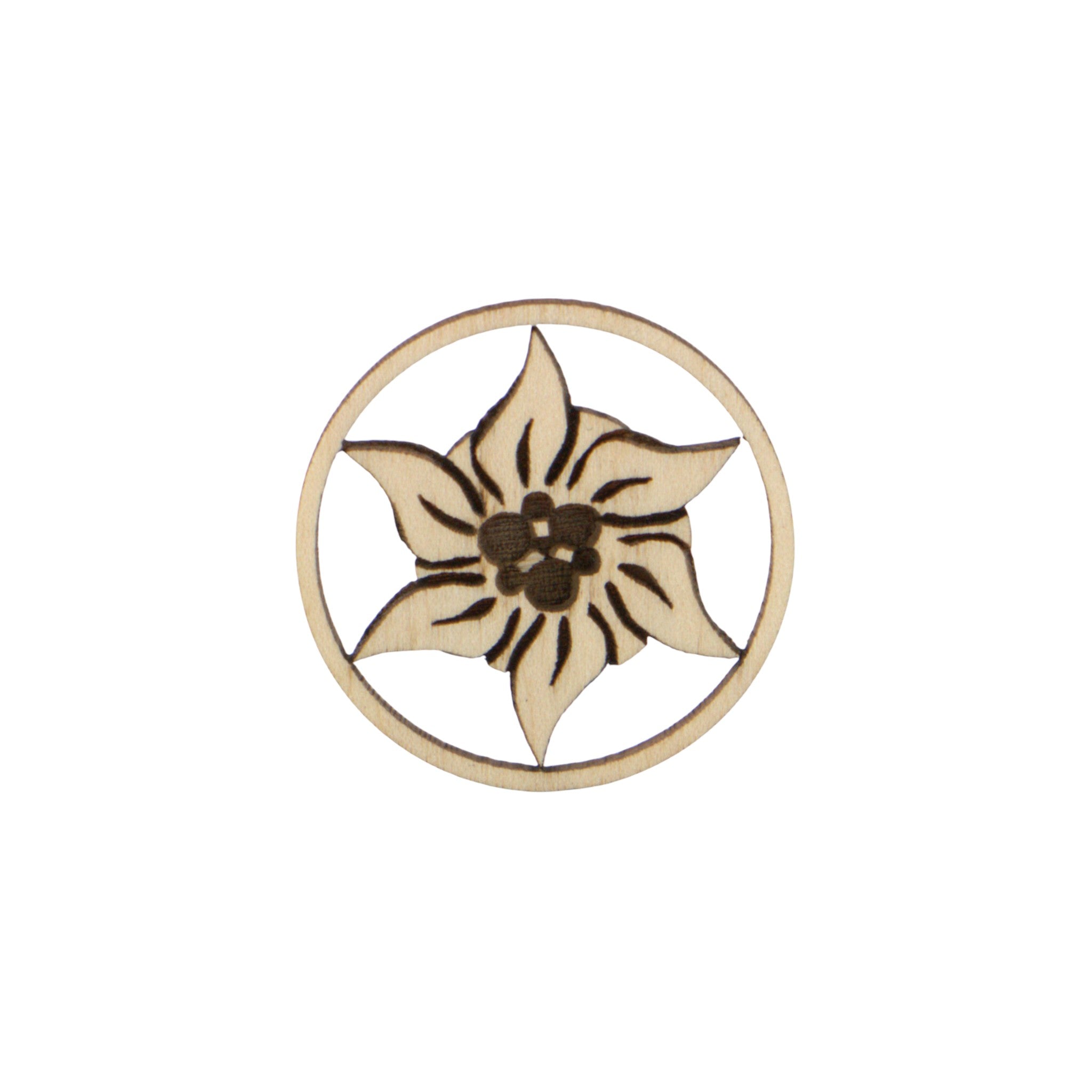 Coin mit Holzeinlage Edelweiss