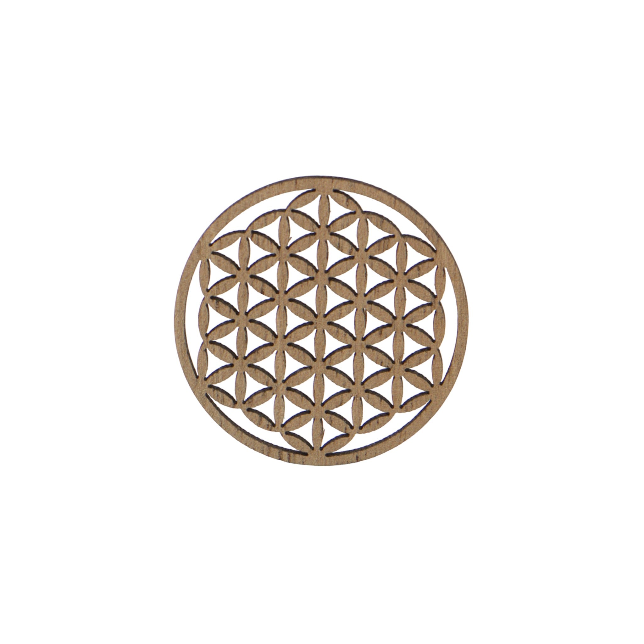 Coin mit Holzeinlage flor de la vida