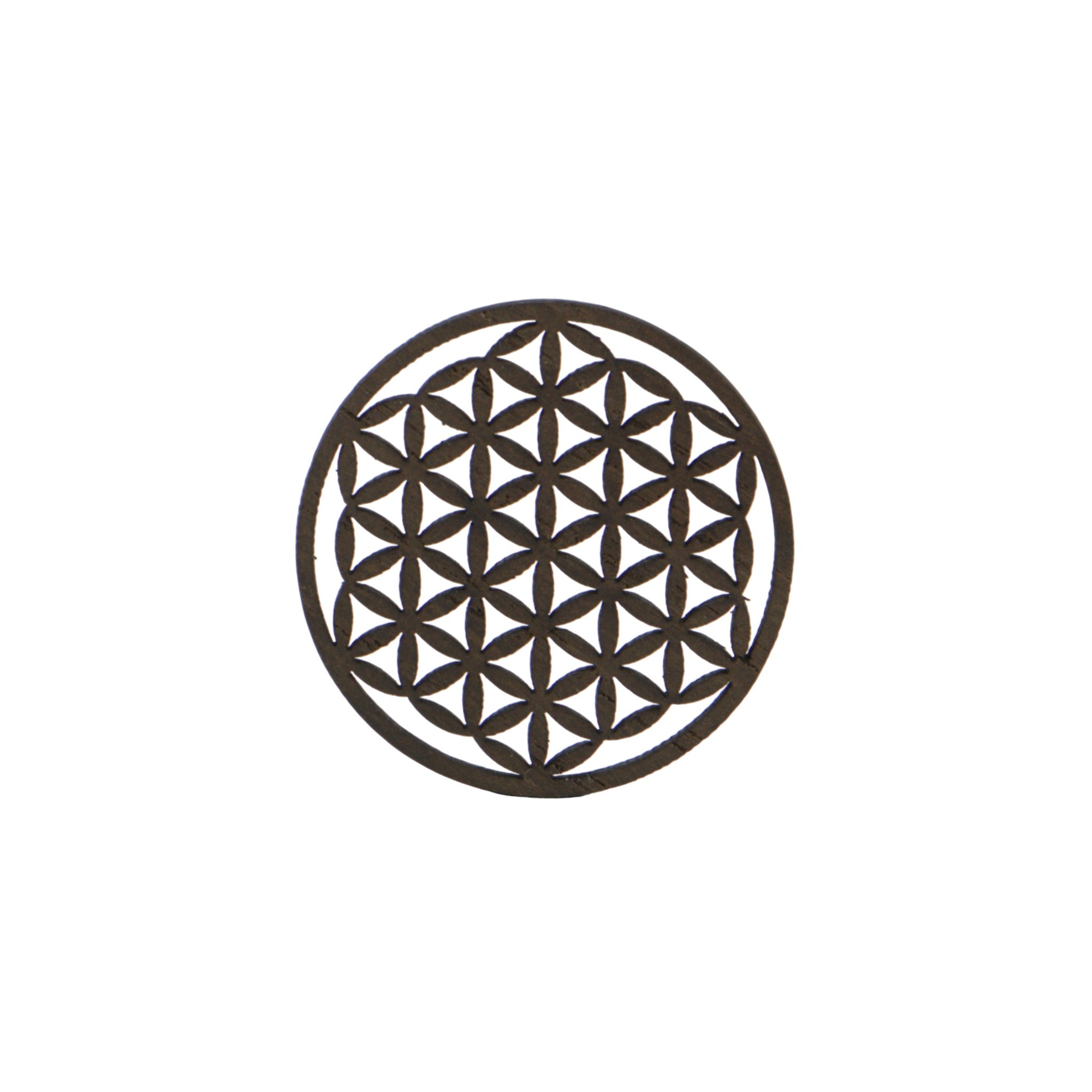 Coin mit Holzeinlage flor de la vida
