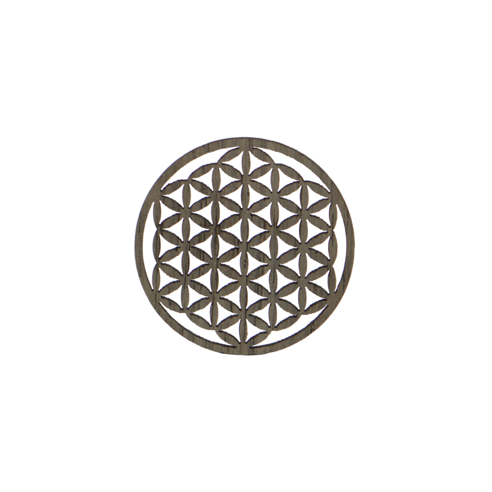 Coin mit Holzeinlage flor de la vida