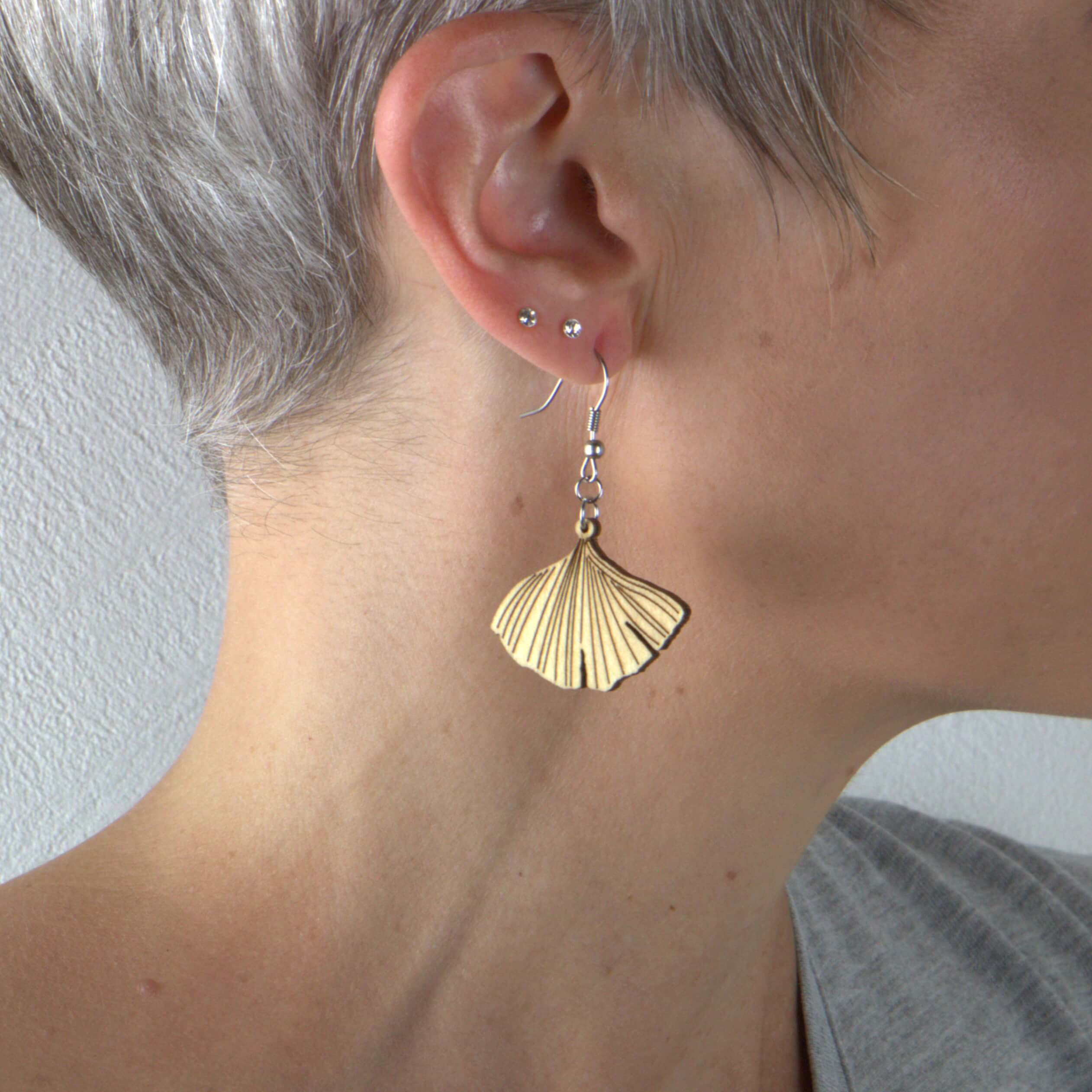 Ohrhänger ginkgo klein