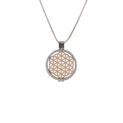 Coin mit Holzeinlage flor de la vida