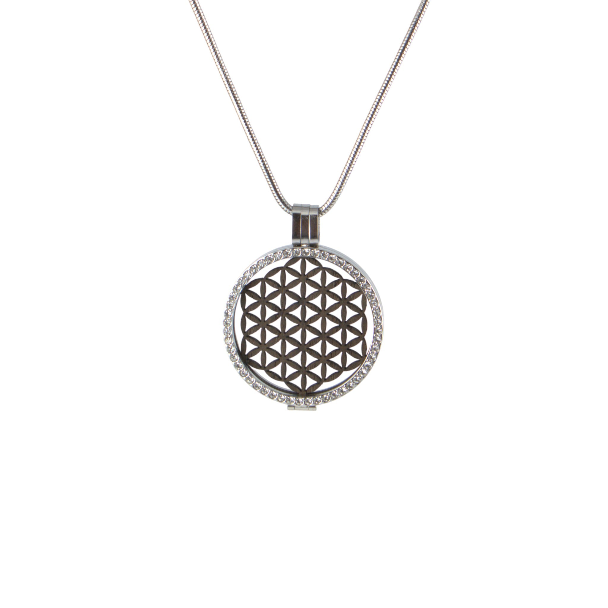 Coin mit Holzeinlage flor de la vida